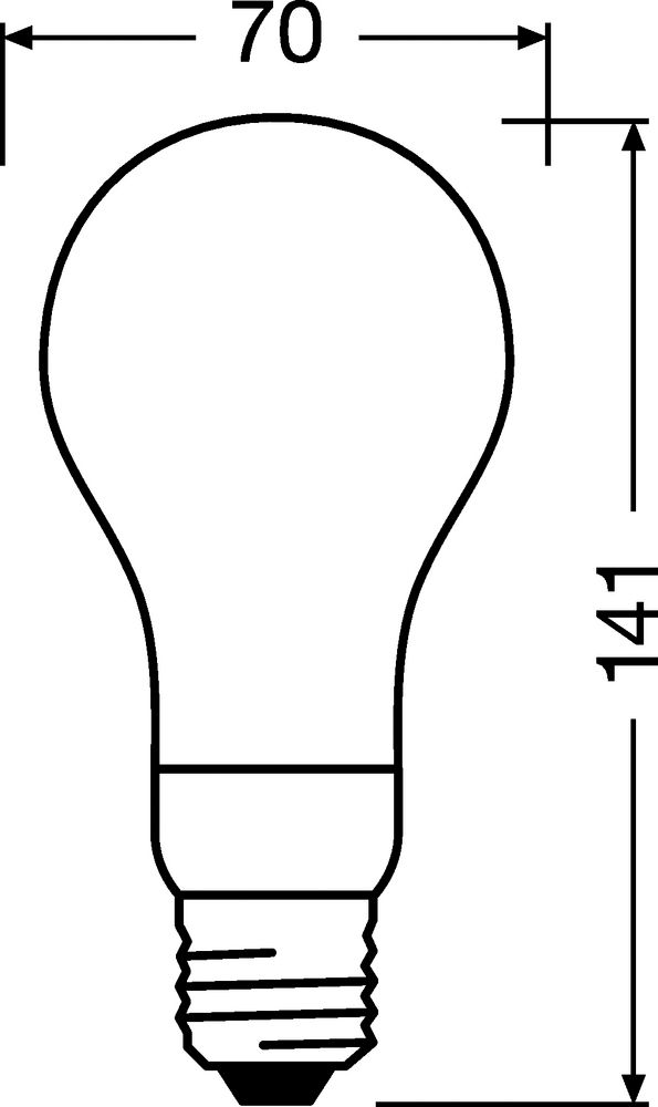 LED-Lampe FM E27 18W 2700K 2452lm D dim Filamentlampe ws kl dimmbar 330° AC