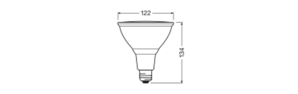 LED-Reflektorlampe E27 13,5W 2700K ws AC 1035lm F kl 15° Ø122x134mm 220-240V