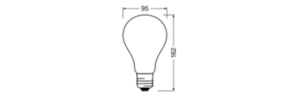 LED-Lampe FM E27 24W 2700K 3452lm D ws Filamentlampe mattiert 320° AC Ø95x162mm
