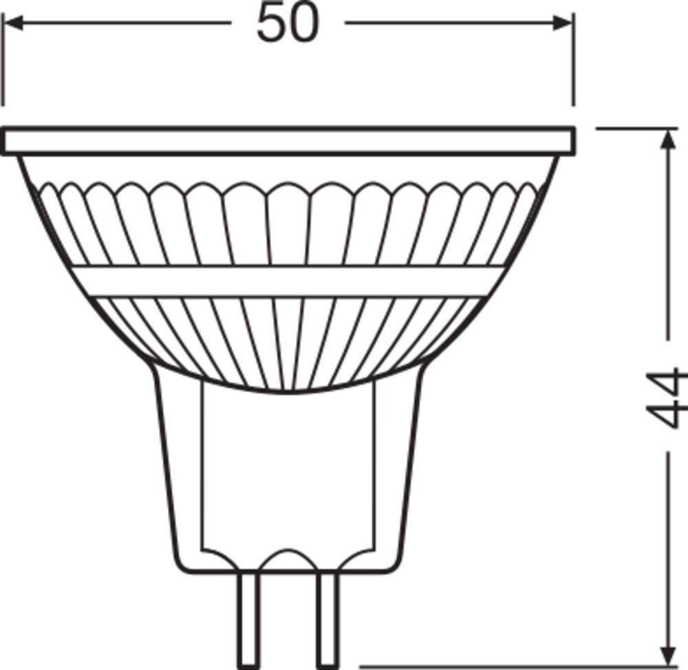 LED-Reflektorlampe GU5,3 3,6W 2700K ws 230lm G dim kl dimmbar 36° UC Ø50x44mm