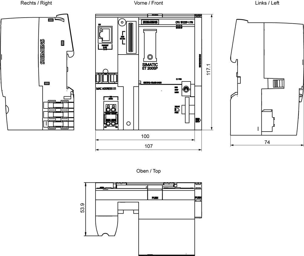 SPS-Steuerung modular 19,2-28,8VDC m.Display