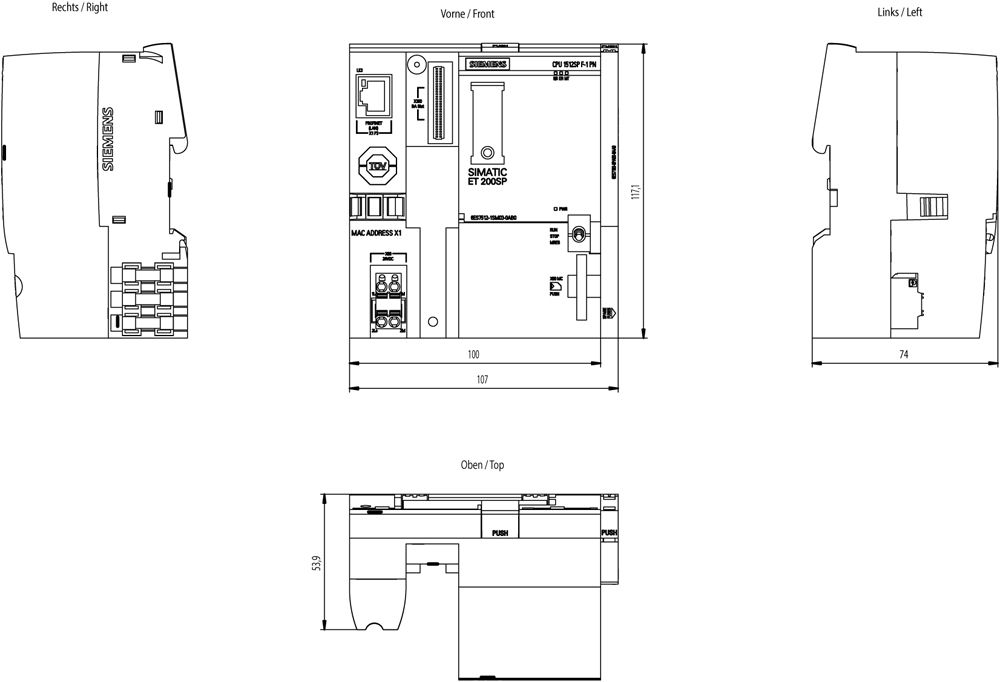 SPS-Steuerung modular 19,2-28,8VDC m.Display
