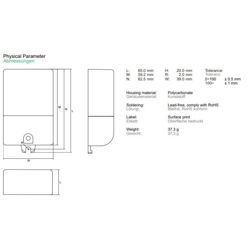 LED-Trafo 6W 250mA 24V IP20 Kstgeh stat 65x39x20mm