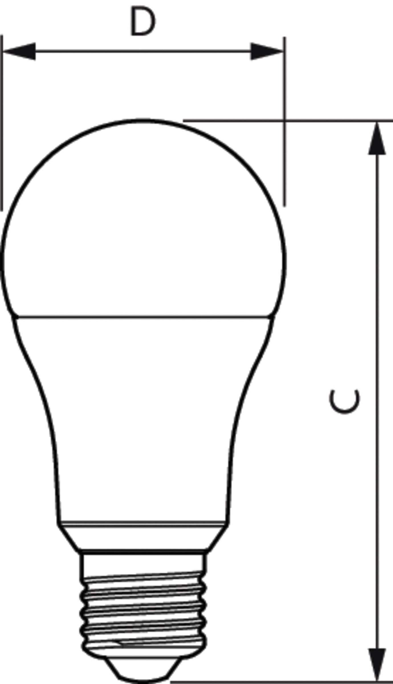 LED-Lampe E27 A60 13W 4000K 1521lm E ws mattiert 180° AC Ø60x110mm 220-240V