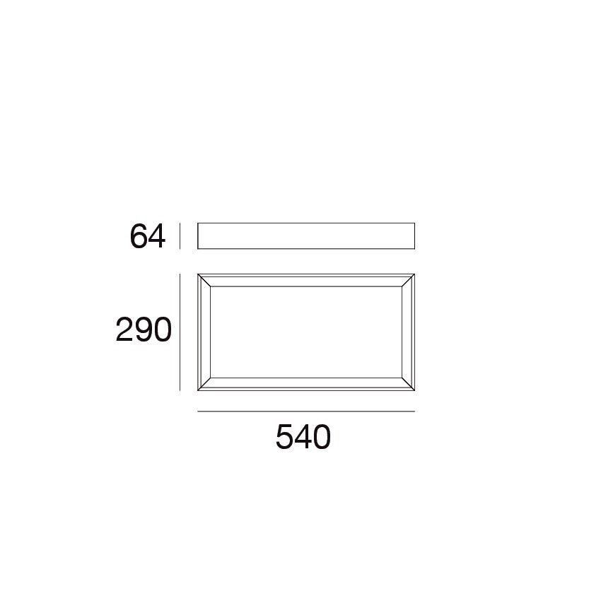LED-Anbauleuchte Tara 38W 3000K 2963lm sw Konv Dimmung Phasenabschnitt IP20