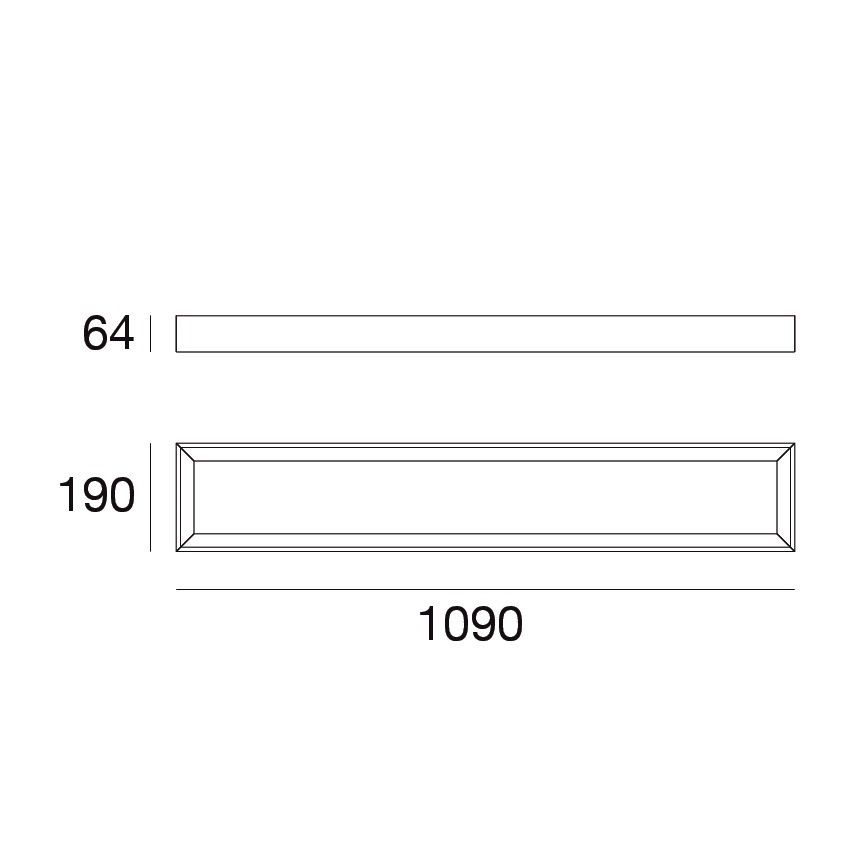LED-Anbauleuchte Tara 38W 3000K 2746lm sw Konv Dimmung Phasenabschnitt IP20
