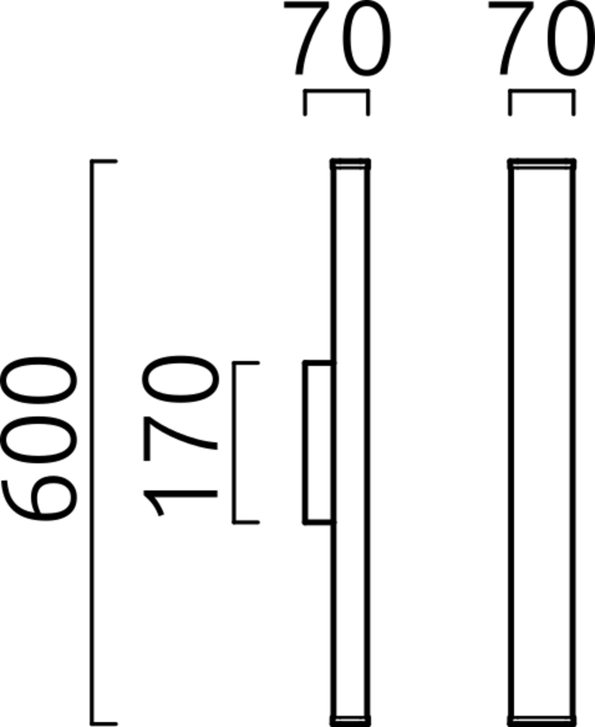 LED-Spiegelleuchte ISOU 12W 3000-4000K 1210lm chr Konv IP44 600x70x70mm