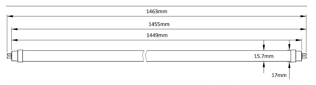 LED-Röhrenlampe G5 T5 13,2-23,4W 4000K C ws 2520-4300lm mattiert 220° DC 220-240V