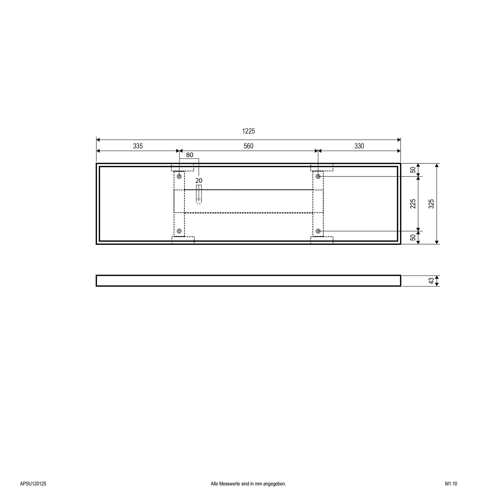 LED-Panel 1225x325mm 36W 3000-4000K IP40 4428lm ws