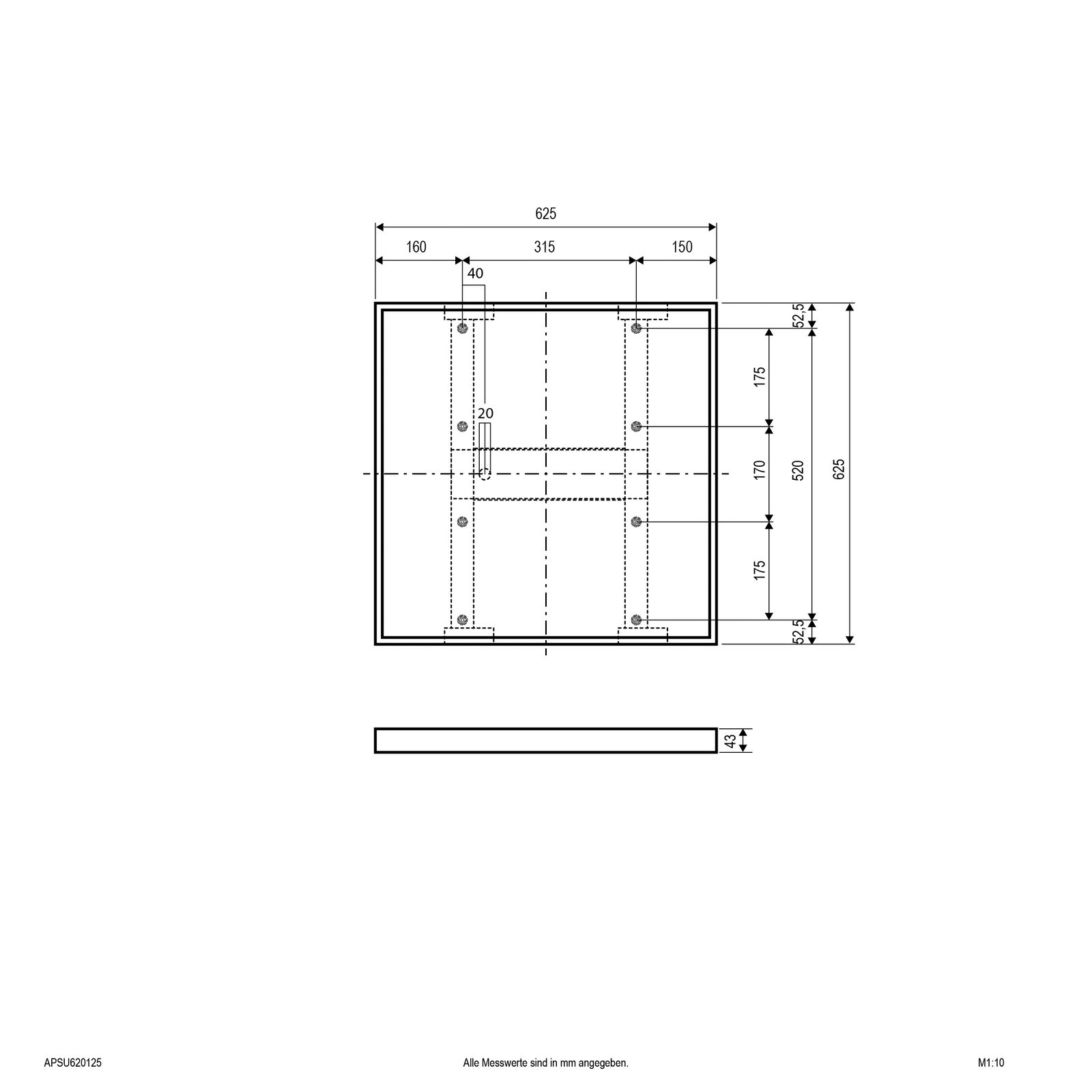 LED-Panel 625x625mm 33W 3000-4000K IP40 4059lm ws