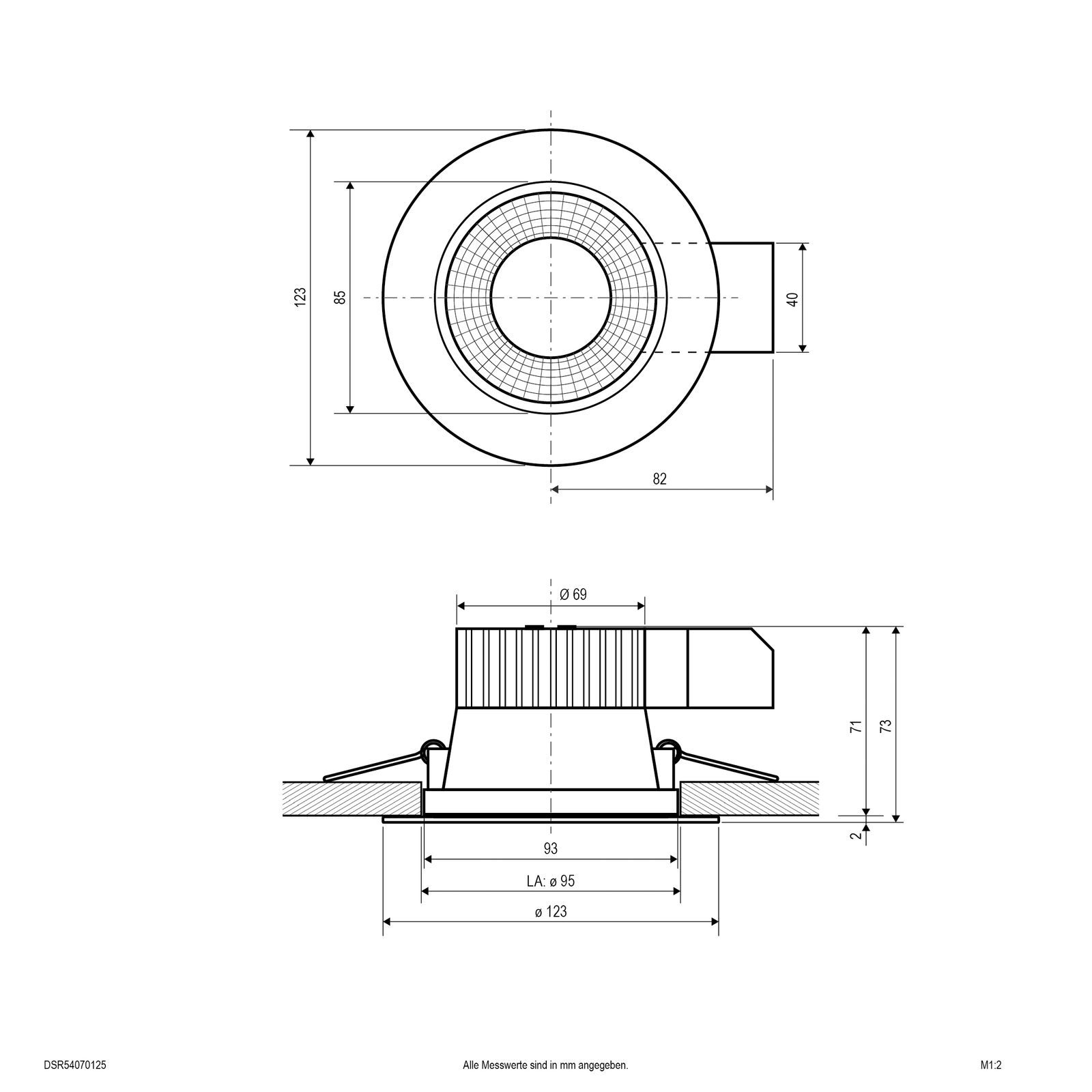 LED-Downlight 7,5W 3000-4000K 917lm ws IP54 Ø123x73mm
