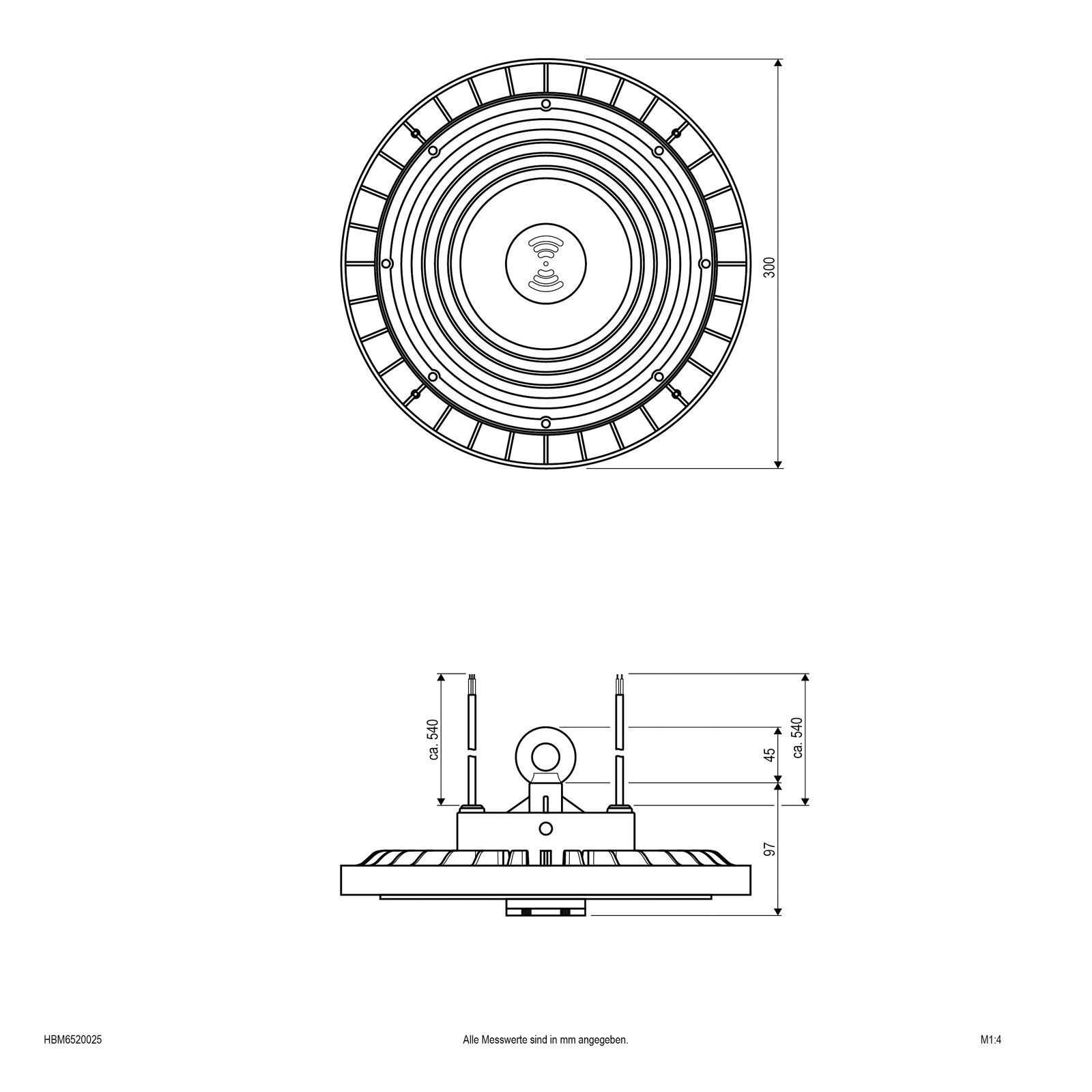 LED-Hallenleuchte 200W 4000-5000K 32000lm