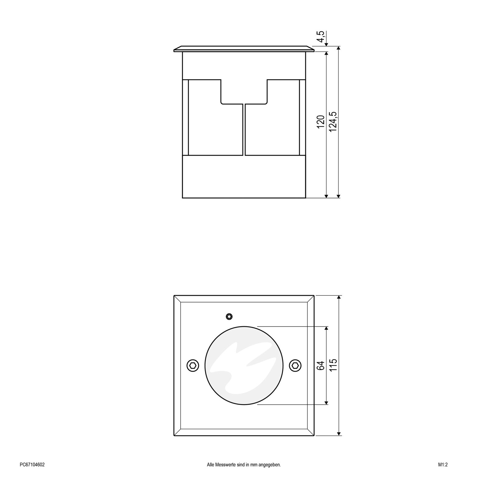 LED-Bodeneinbauleuchte 6W 3000K 530lm 220-240V LED nicht austauschbar 1LED
