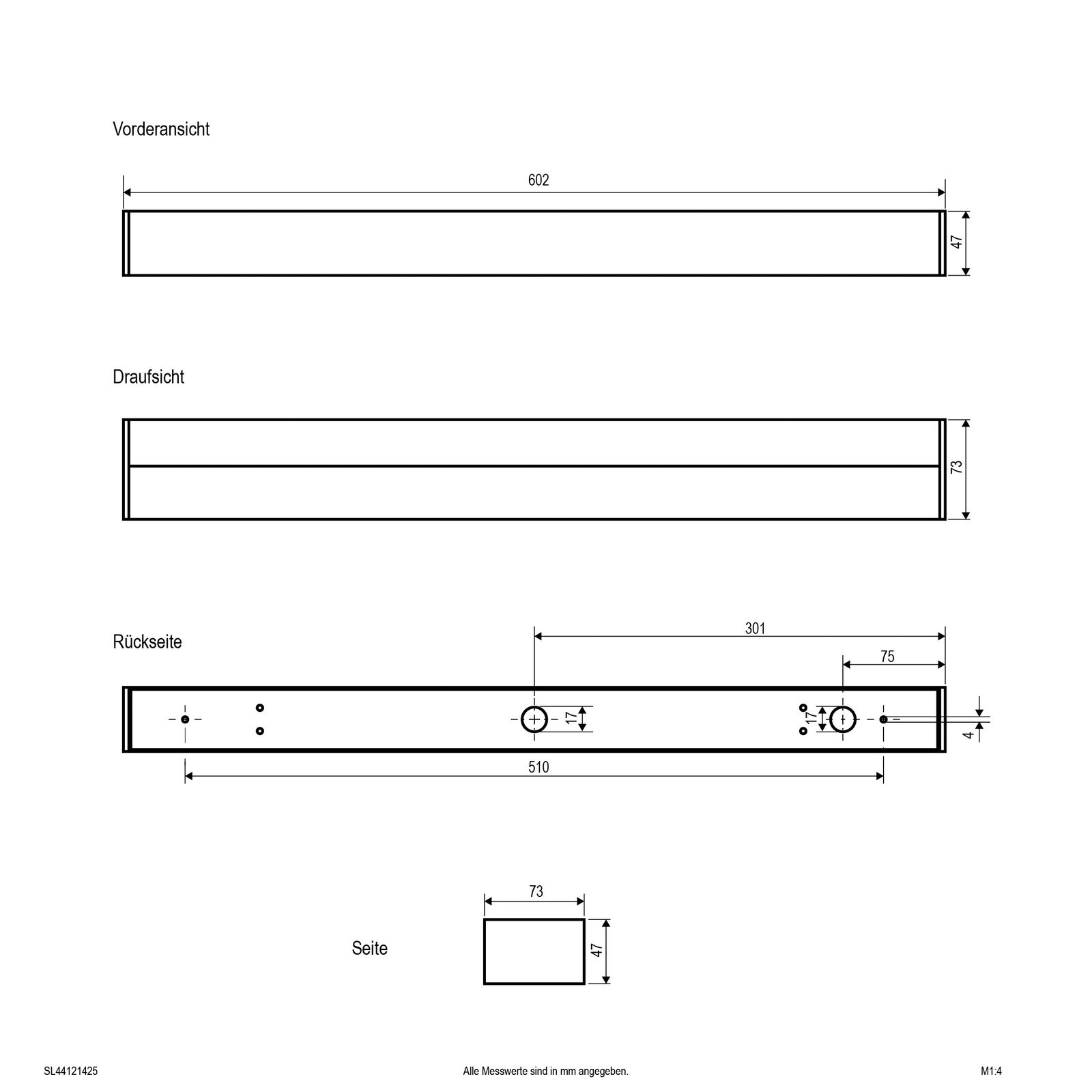 LED-Spiegelleuchte 10-19W 3000-5700K si 2280lm IP44 602x47x73mm