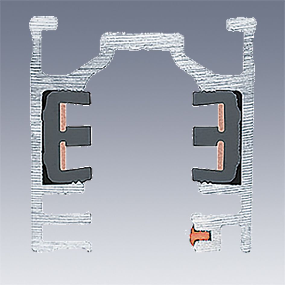 Stromschiene 3ph 2000mm ws 230V Alu 34x34mm rechteck