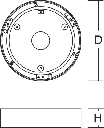 Aufbaugehäuse anth ST Ø270mm H68mm