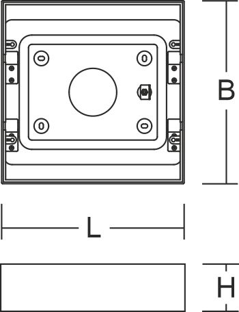 Aufbaugehäuse anth ST L310mm B310mm H68mm