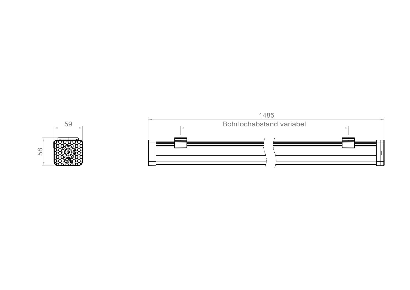 LED-Feuchtraumleuchte KATLA ONE 17-38W 4000K 5250lm farblos Konv IP65