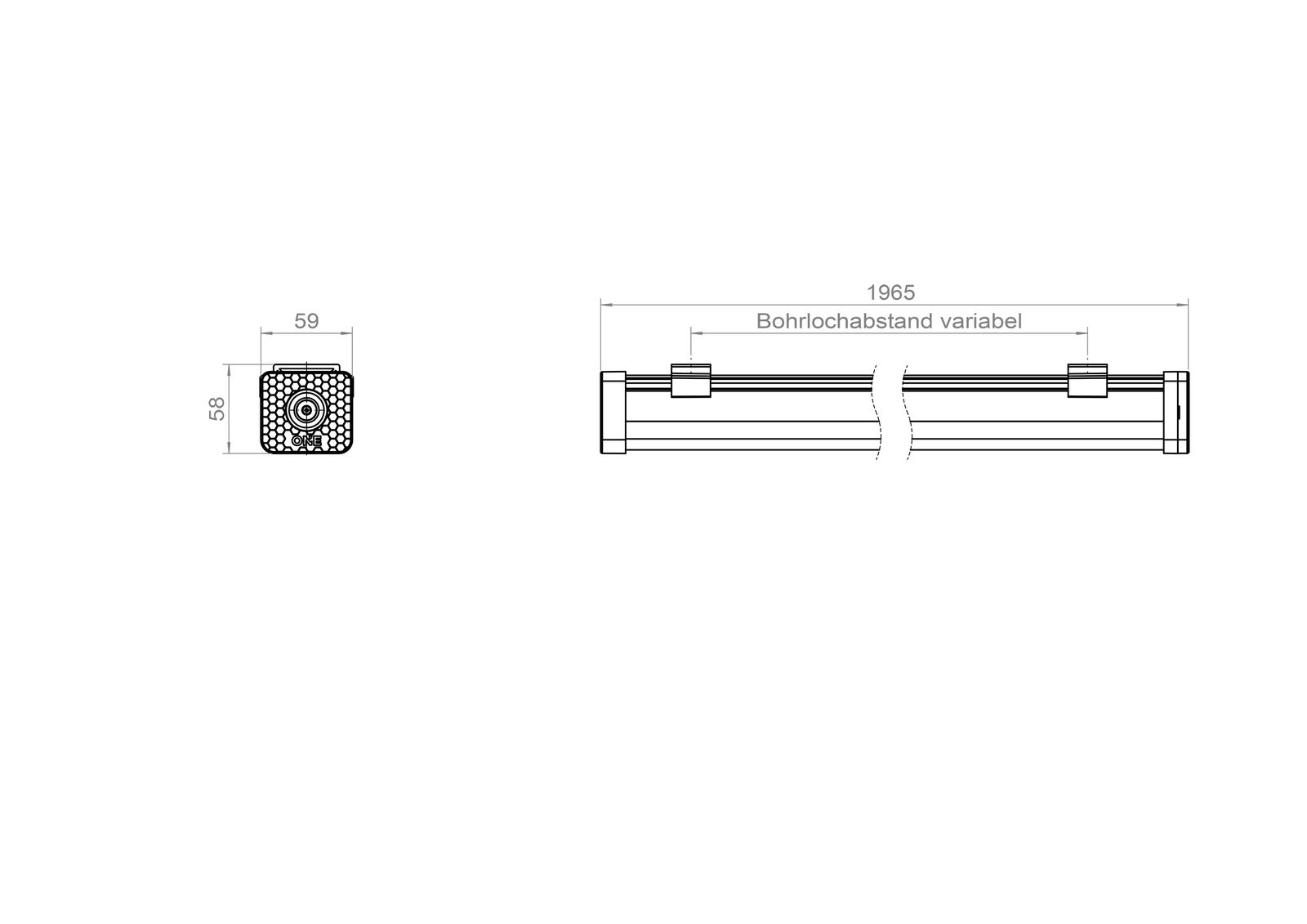 LED-Feuchtraumleuchte KATLA ONE 17-38W 4000K 5250lm farblos Konv IP65