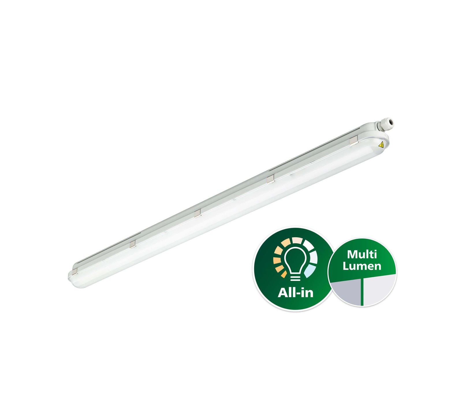 LED-Feuchtraumleuchte CoreLine 32W 4000K 4500lm gr IP65 1215x80x76mm