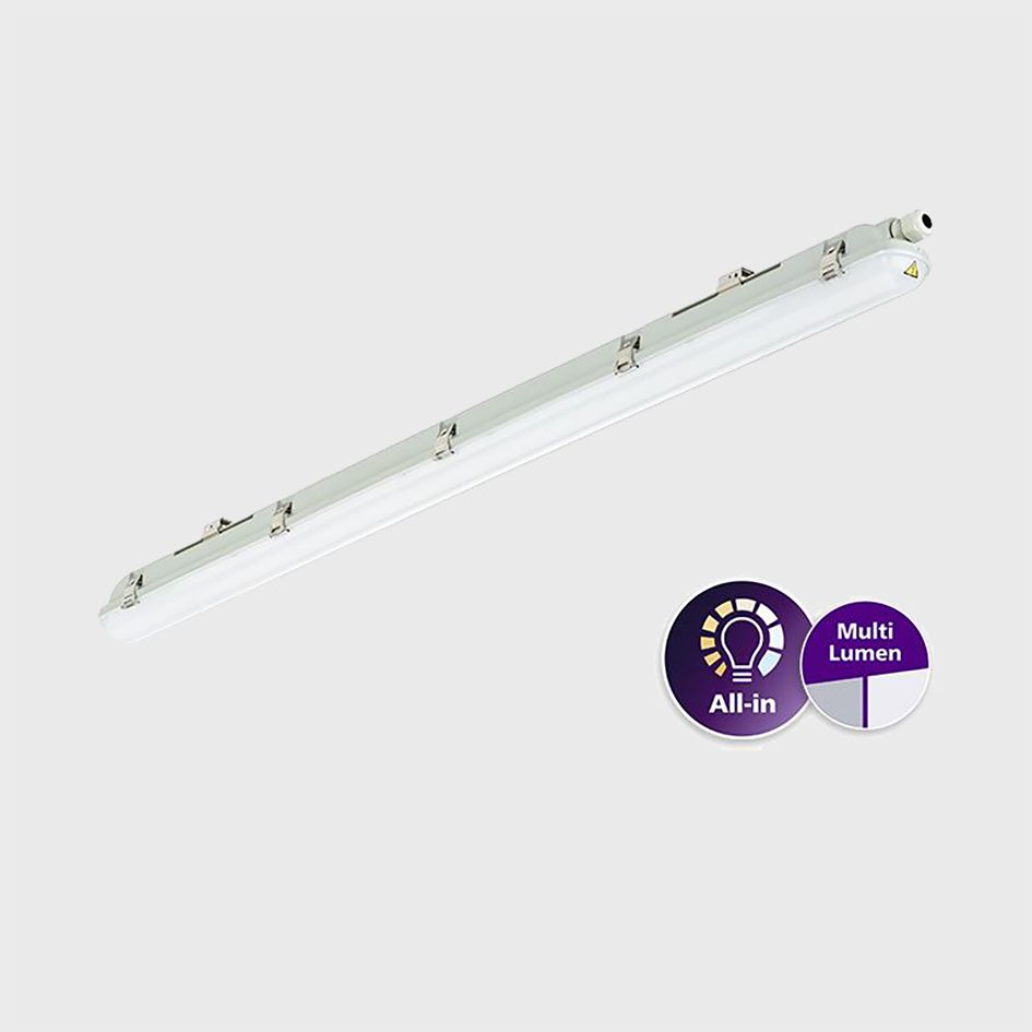 LED-Feuchtraumleuchte Ledinaire 50W gr 4000K 6800lm IP65 1514x71x74mm