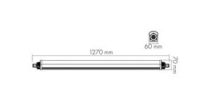 LED-Feuchtraumleuchte 40W 4000-5700K 4800lm gr IP65 1270x60x70mm