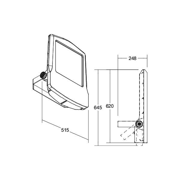LED-Anbaustrahler 275W MATRIX 4000K Konv 37000lm 1LED Alu IP66 titan mt