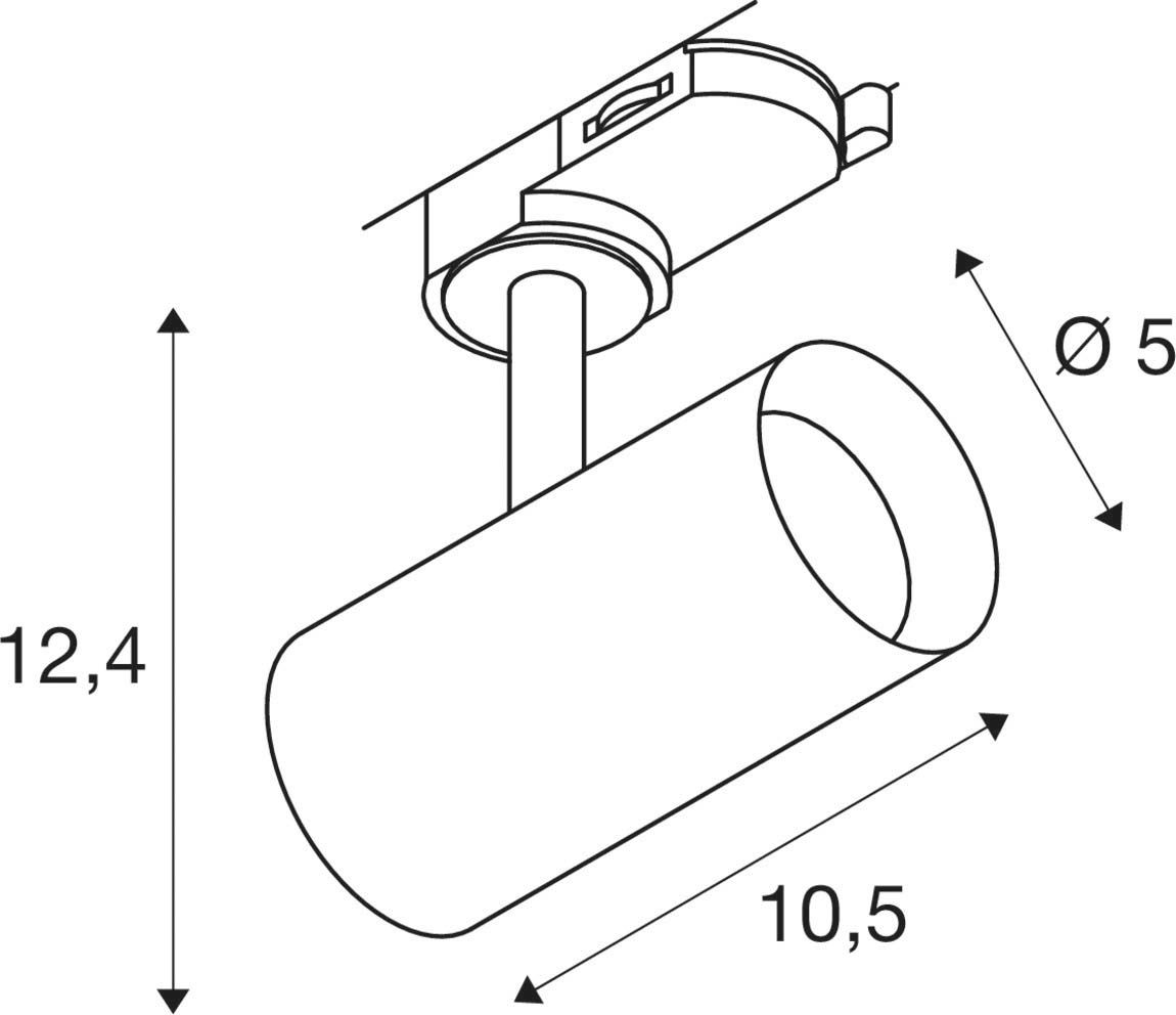 LED-Anbaustrahler 6,2W 2700K 740lm Konv sw mt 1LED Alu IP20 mediumstrahlend