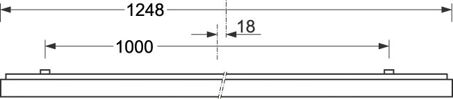 LED-Panel 1248x354mm 21-37W 3000K 4900lm gr Konv IP20