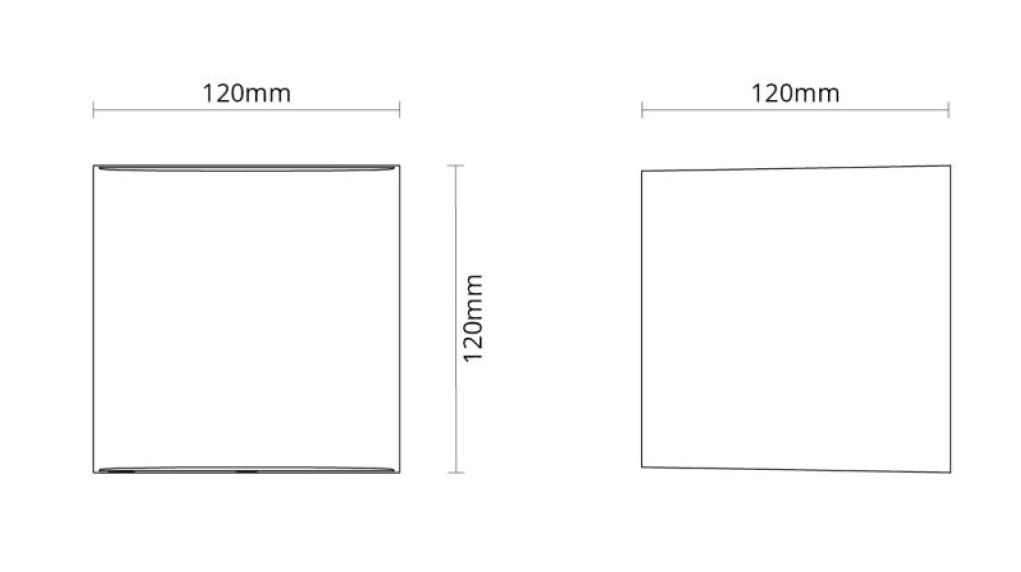 LED-Up/Down Leuchte ARTES 8W 2700K 360lm sw Konv Dimmung Phasenabschnitt IP65