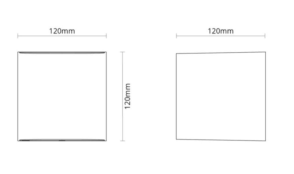 LED-Up/Down Leuchte ARTES 8W 2700K 360lm graphit Konv Dimmung Phasenabschnitt