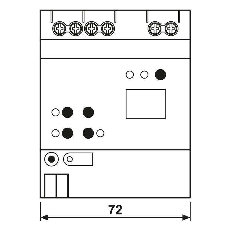 Schnittstelle DALI KNX REG 110-240V LED 4TE m.LED-Anz IP20