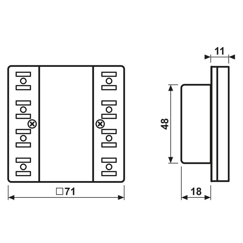 Bedienelement KNX UP Kst UP m.Display 4Bet Manuelle Sollwertverstellung