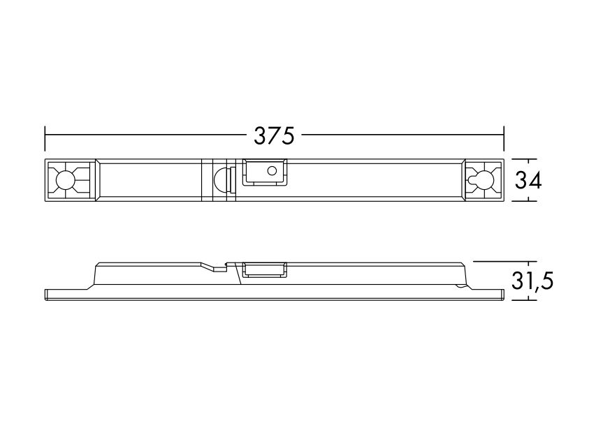 Notlichtversorgung 3,5W LED 3h IP20 auto.Selbstt Dauer/Bereitsch 375x34x32mm