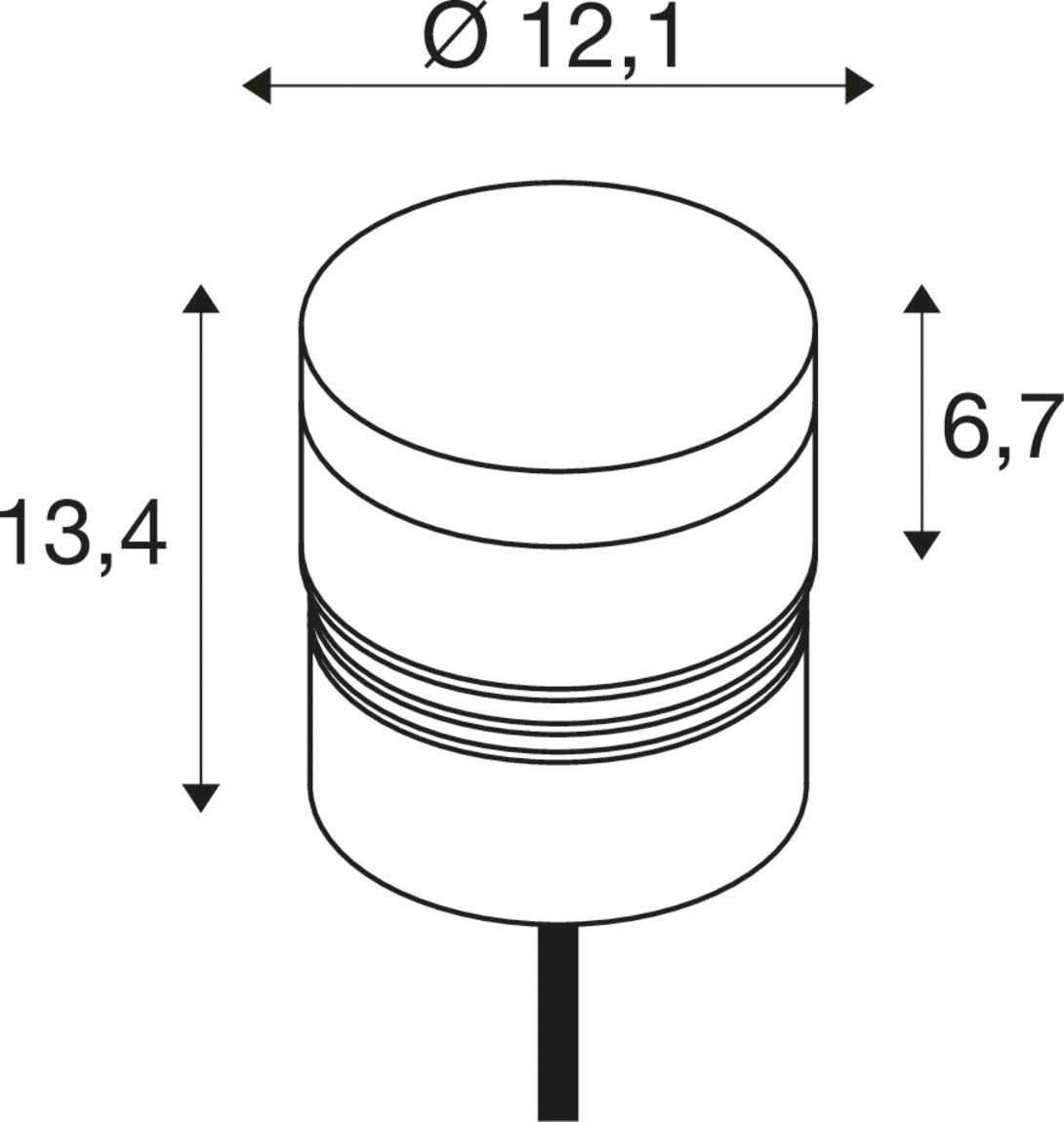 LED-Pollerleuchte 10W IP65 2700K 750lm anth 1LED Alu Kst_opal