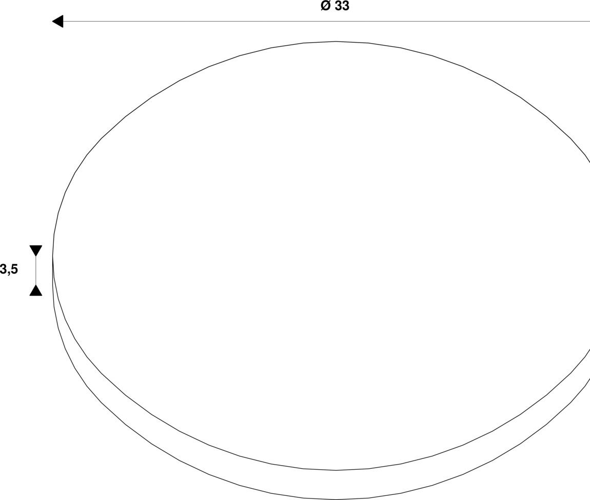Schirm sw sym direkt Alu Ø330x35mm