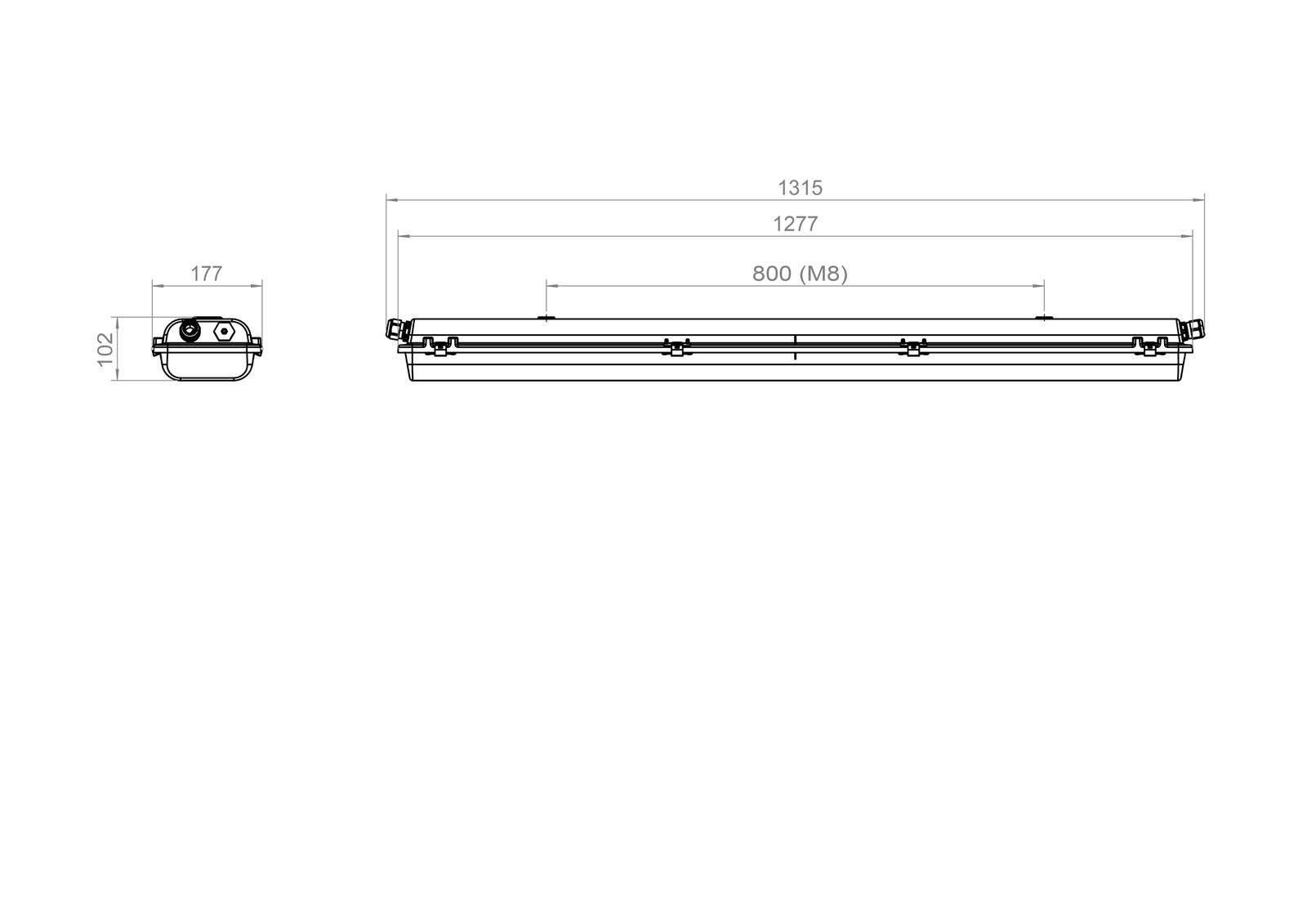 Ex-Anbauleuchte 43W Kst GECKO LED 2 22 IP66 LED nicht austauschbar 6600lm
