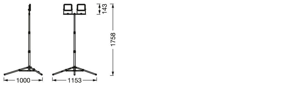 LED-Bauleuchte 20W IP54 6500K 2000lm Alu 1LED 220-240V m.LM
