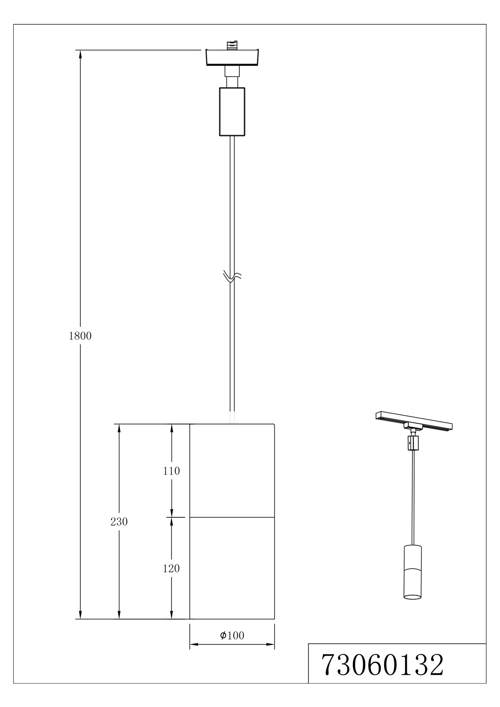 LED-Pendelleuchte 28W DUOline sw E27 sym IP20 1LED LED austauschbar Ø100mm