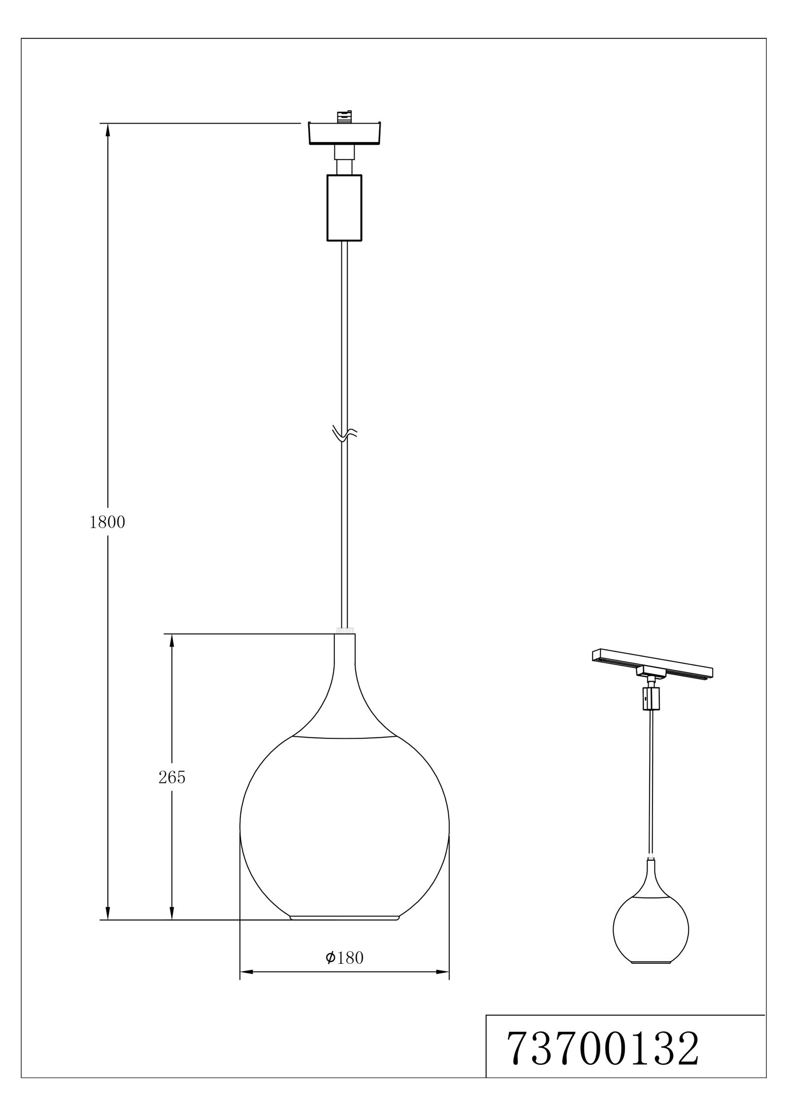 LED-Pendelleuchte 40W DUOline sw E14 sym IP20 1LED LED austauschbar Ø180mm
