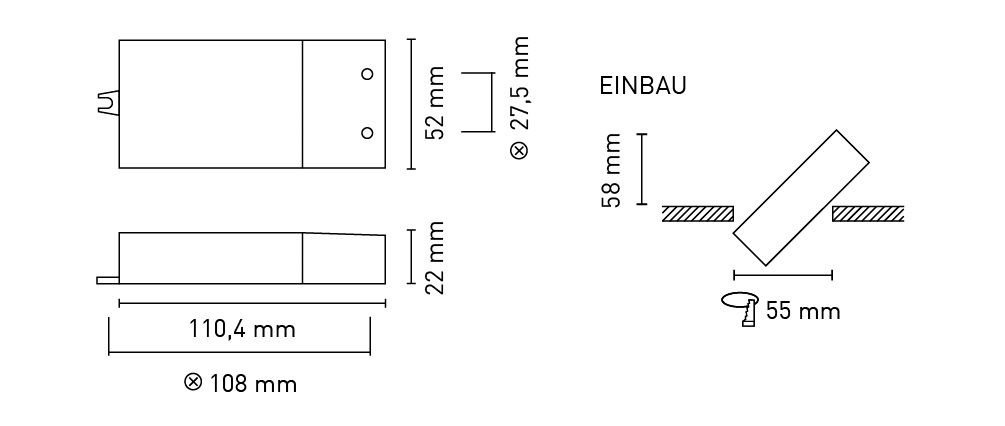 LED-Trafo 1-13W 250mA 2-54V IP20 Kstgeh stat 110,4x52x22mm