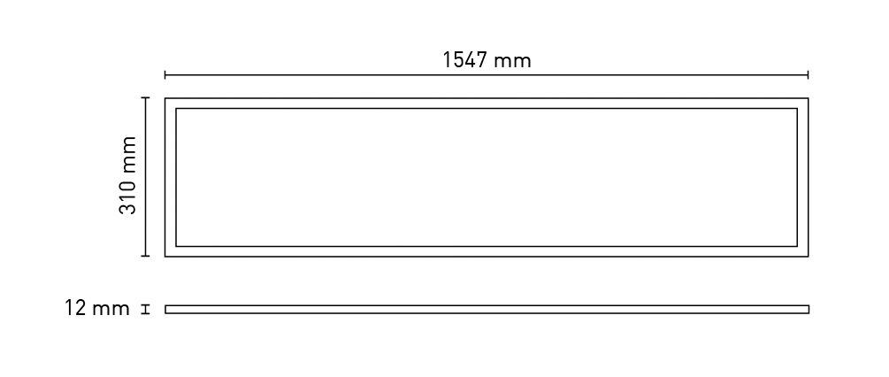 LED-Panel 1547x310mm 68W 4000K 6784lm ws Konv IP40