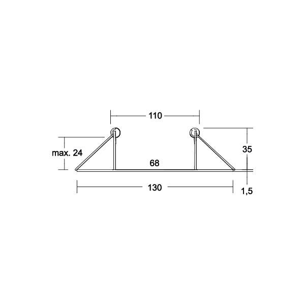 Reduzierring chr ST Ø130mm H1,5mm