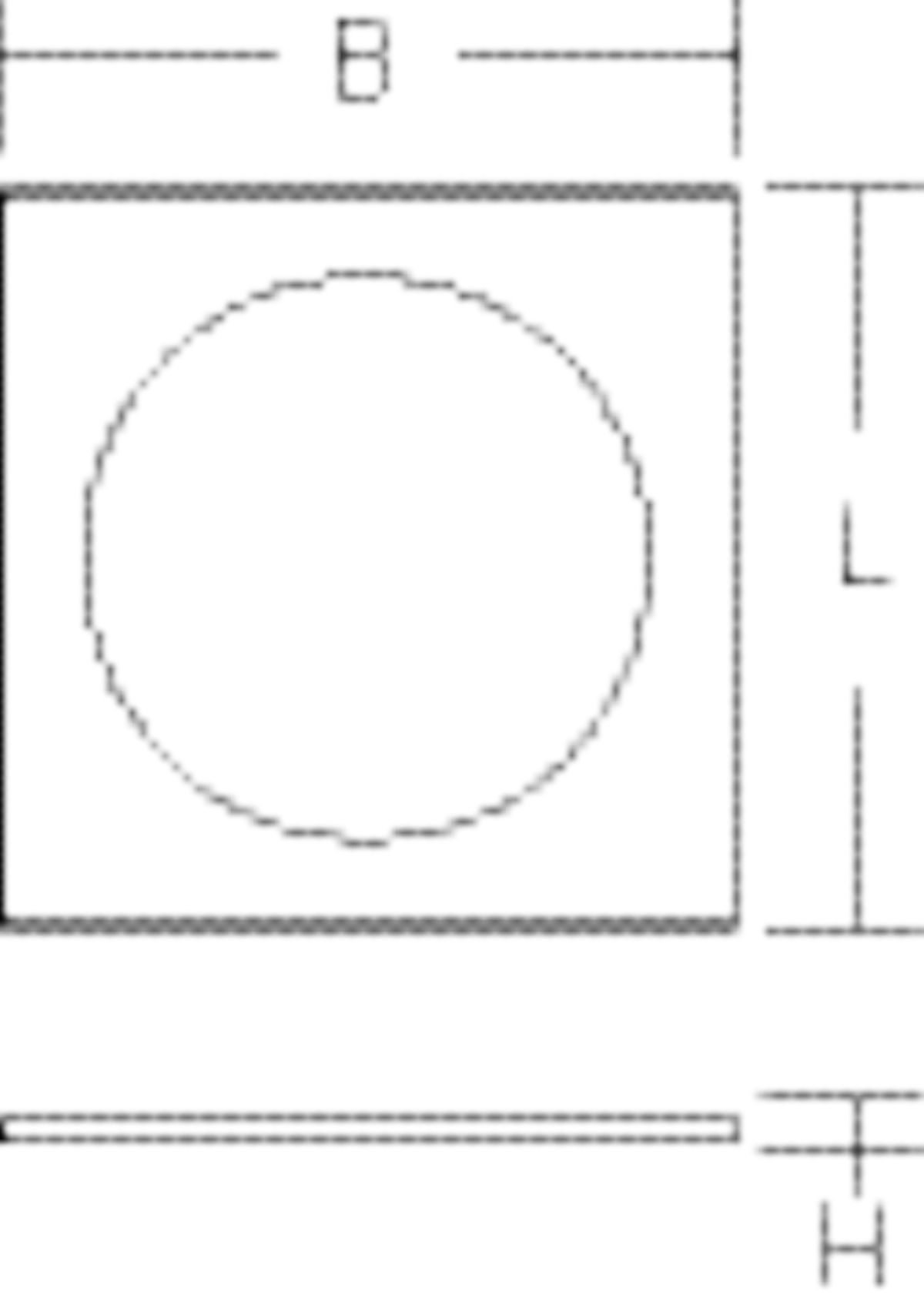 Einbaurahmen ws ST L595mm B595mm H20mm