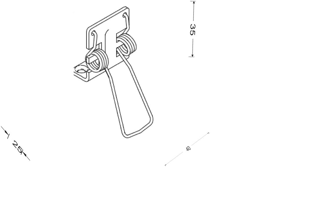 Befestigungsset si ST L40mm B25mm H35mm