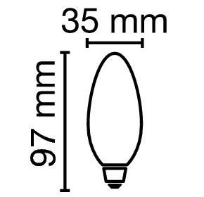 LED-Kerzenlampe FM E14 6,5W 2700K 806lm E Filamentlampe ws mattiert 330° AC