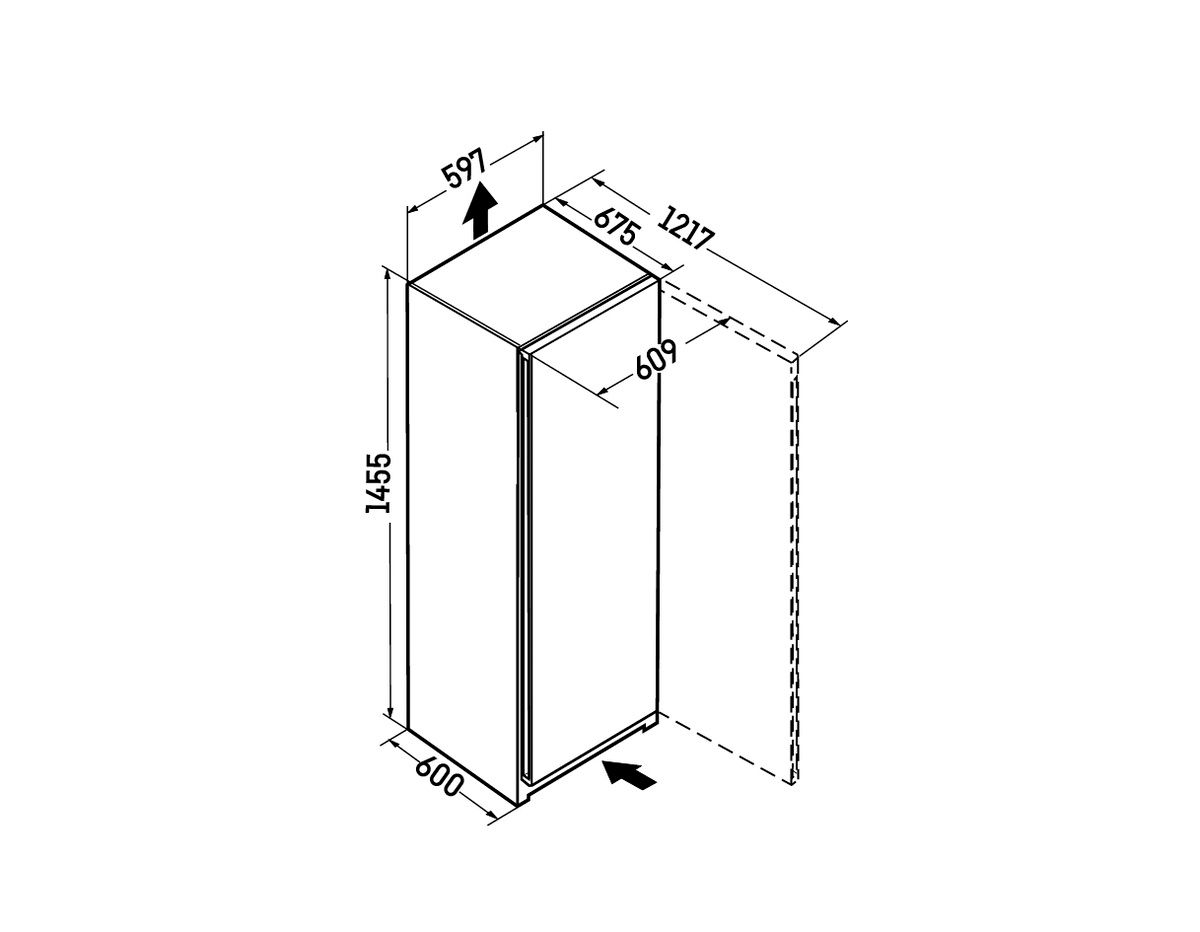 Gefrierschrank 199l D 177kwh 37dB ws NoFrost 5Korb B597xH1455xT675mm