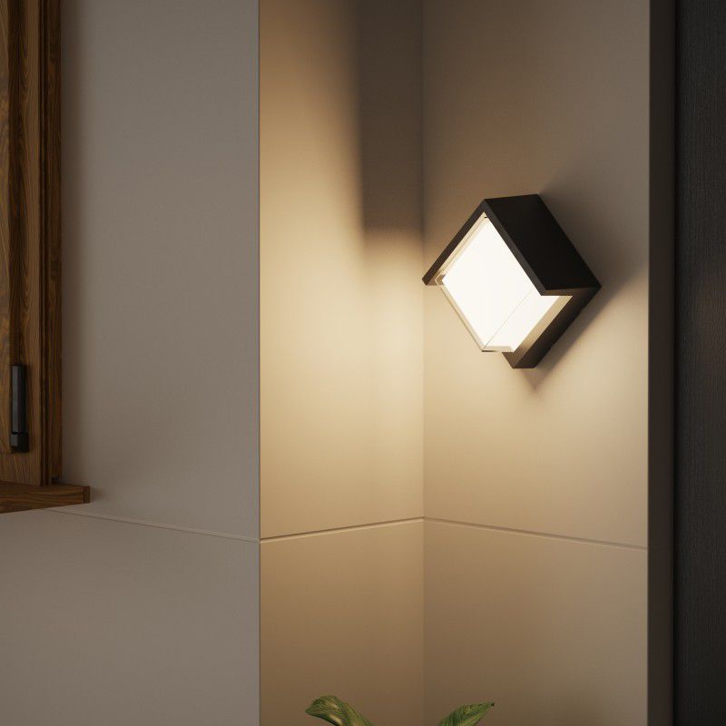 LED-Wandanbauleuchte CREU 15,2W 1036lm 2700-6000K sw Konv IP65 160x160x100mm