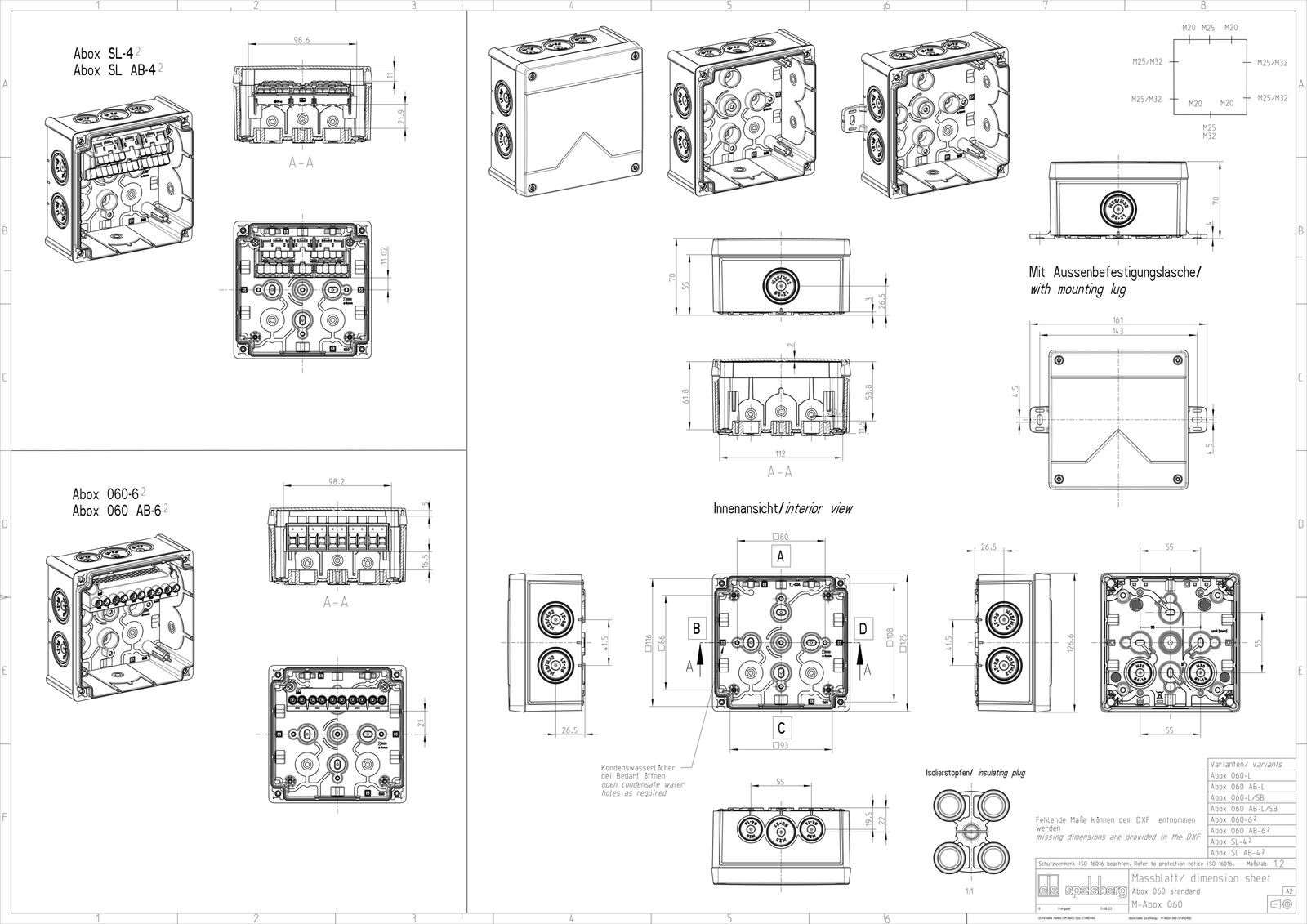 Abzweigkasten 127x127mm Kst gr IP66 IK07 hfr