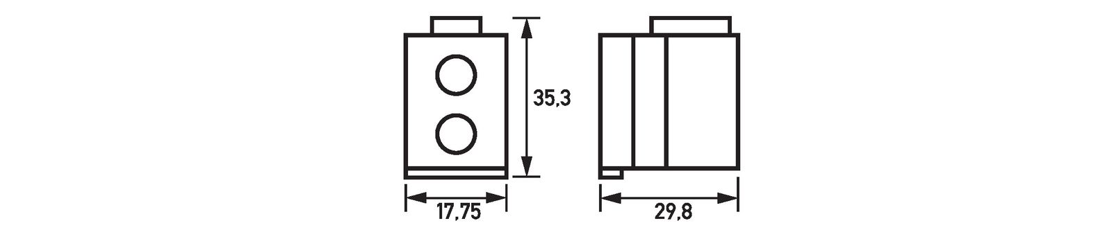 Einspeiseklemme 160A 50qmm 1-5/1-5mm B17,75mm Phasenschiene